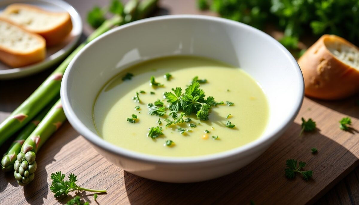 Velouté d'asperges : une recette simple, rapide et délicieusement crémeuse