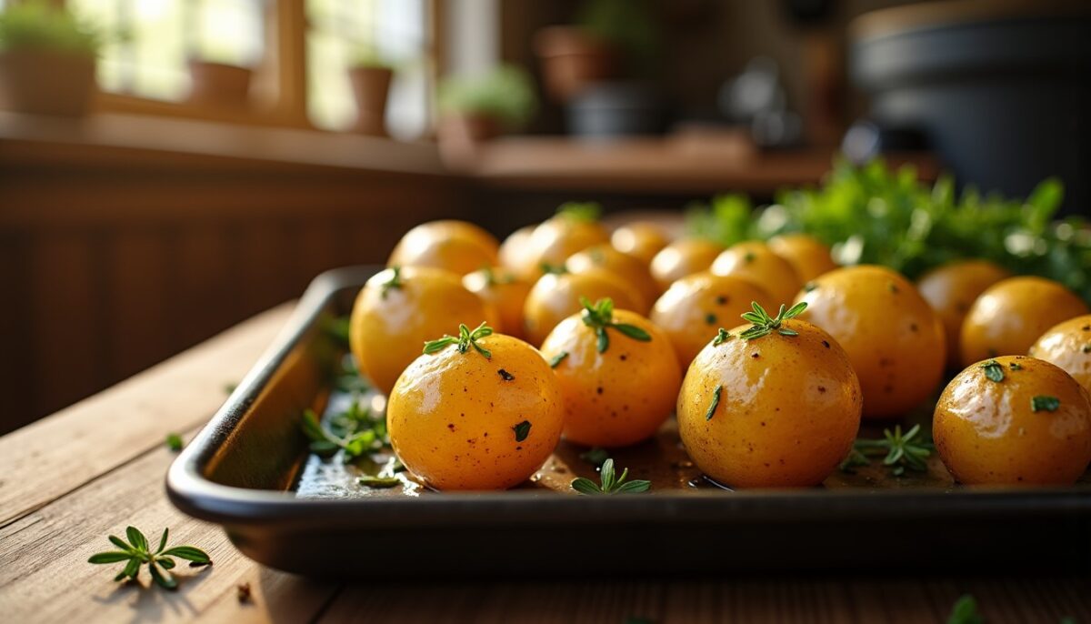 Pommes de terre grenaille rôties au four : une recette simple pour un résultat croustillant et savoureux