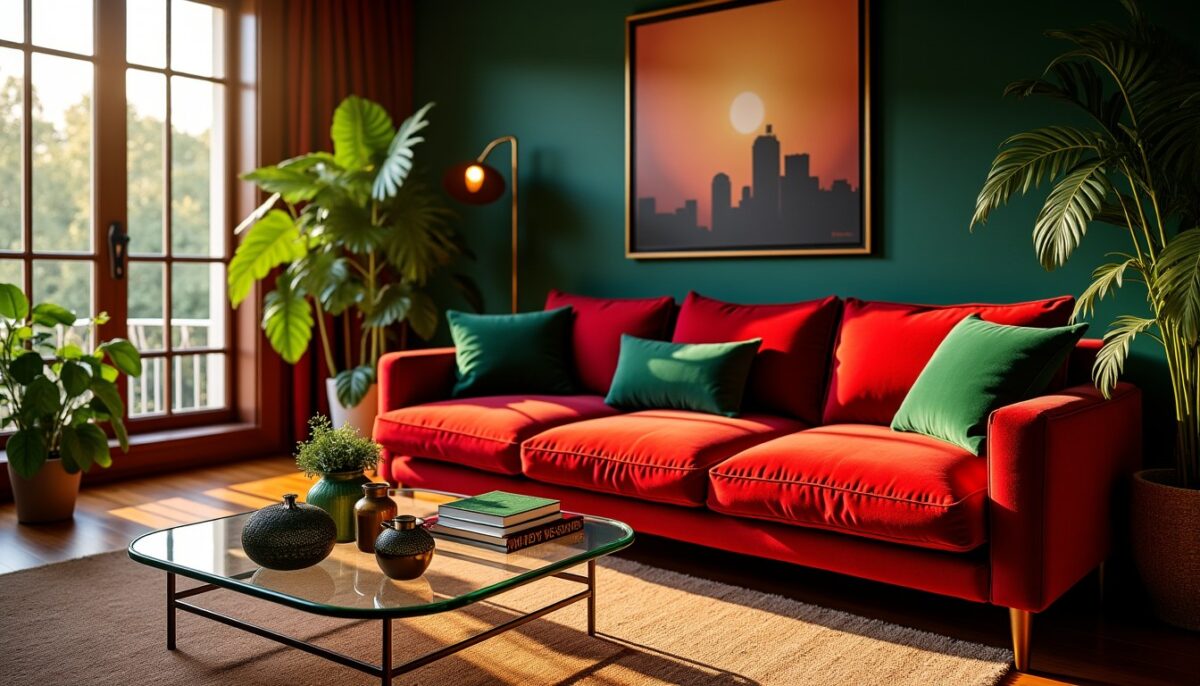Rouge et sa couleur complémentaire : astuces déco pour un duo parfait